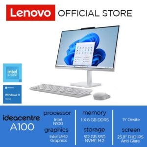1 Lenovo AIO A100 Intel N100 8GB 512GB SSD w11 1Y Onsite